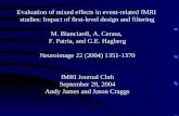 FMRI Journal Club September 28, 2004 Andy James and Jason Craggs Evaluation of mixed effects in event-related fMRI studies: Impact of first-level design.