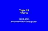 Topic 16 Waves GEOL 2503 Introduction to Oceanography.