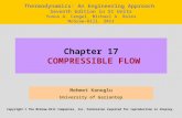 Chapter 17 COMPRESSIBLE FLOW Mehmet Kanoglu University of Gaziantep Copyright © The McGraw-Hill Companies, Inc. Permission required for reproduction or.