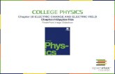 COLLEGE PHYSICS Chapter 18 ELECTRIC CHARGE AND ELECTRIC FIELD PowerPoint Image Slideshow.