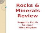 Rocks & Minerals Review Regents Earth Science Miss Wojdan.