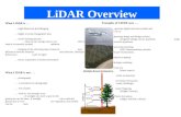 LiDAR Overview What LiDAR is...... Light Detection And Ranging... highly accurate topographic data... Active Sensing System - Uses its own energy source,