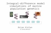 Brian Kinlan UC Santa Barbara Integral-difference model simulations of marine population genetics.