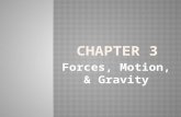 Forces, Motion, & Gravity.  Objectives  Identify some forces that act in everyday situations.  Determine the force of gravity in SI units.  Generalize.
