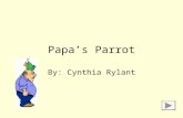 Papa’s Parrot By: Cynthia Rylant. Preview Vocabulary records (REK erdz) n. thin grooved discs on which music is recorded and played on a phonograph, or.