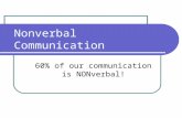 Nonverbal Communication 60% of our communication is NONverbal!