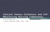 Central Venous Catheters and CVP Monitoring Nursing Competency Presented by: Jonna Bobeck BSN, RN, CEN.