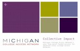 + Collective Impact Michigan College Access Network’s year-long grant-funded process for advanced Local College Access Networks.