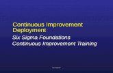 Continuous Improvement Deployment Six Sigma Foundations Continuous Improvement Training Six Sigma Foundations Continuous Improvement Training freesixsigmasite.