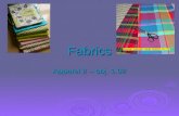 Fabrics Apparel 2 – obj. 1.02. Fabric Construction: Weaving and Knitting.