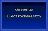 1 Chapter 23 Electrochemistry. 2 Sections 23.1-23.2 Electrochemical Cells l OBJECTIVES: –Describe how RedOx rxns produce useful electricity –Explain the.