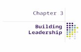 Chapter 3 Building Leadership. Leadership & Leader Leadership is a genuine passion and drive to create, achieve, attract and lead others. A leader One.