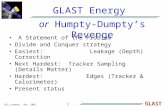Bill Atwood, Dec. 2002 GLAST 1 GLAST Energy or Humpty-Dumpty’s Revenge A Statement of the Problem Divide and Conquer strategy Easiest: Leakage (Depth)
