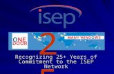 Recognizing 25+ Years of Commitment to the ISEP Network 25.