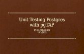 Unit Testing Postgres with pgTAP BY: LLOYD ALBIN 10/1/2013.