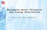 Norwegian Water Resources and Energy Directorate Micro- and mini hydropower.