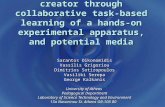 The learner as a co-creator through collaborative task-based learning of a hands-on experimental apparatus, and potential media Sarantos Oikonomidis Vassilis.