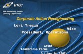 Corporate Action Reengineering Lori Trezza Vice President, Operations ACSDA Leadership Forum October 9, 2007.