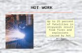 HOT WORK Helen Verstraelen Up to 25 percent of fatalities in shipyards result from fires and explosions caused by hot work. (Bureau of Labor Statistics.