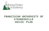 FRANCISCAN UNIVERSITY OF STEUBENVILLE 403(B) PLAN.