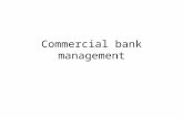 Commercial bank management. Meaning of bank A bank is an institution which accepts deposits from the public and in return advances loans by creating credit.