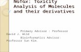 NoTox: Toxicity Analysis of Molecules and their derivatives Primary Advisor : Professor David J. Wild Bioinformatics Advisor: Professor Sun Kim.