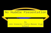 No Huddle Presentation By John Konecki Crete-Monee High School (708)367-2872 koneckij@cm201u.org.