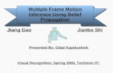 Multiple Frame Motion Inference Using Belief Propagation Jiang Gao Jianbo Shi Presented By: Gilad Kapelushnik Visual Recognition, Spring 2005, Technion