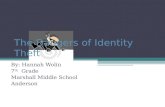 The Dangers of Identity Theft By: Hannah Wolin 7 th Grade Marshall Middle School Anderson.