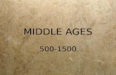 MIDDLE AGES 500-1500. MIDDLE AGES FEUDALISM ROMAN CATHOLIC CHURCH & THE CRUSADE KING JOHN & THE MAGNA CARTA.