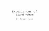 Experiences of Birmingham By Tracy Hunt. Birmingham City Centre Birmingham City Centre has undergone extensive redevelopment making it a very wheelchair.