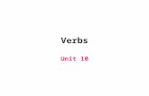 Verbs Unit 10. Action Verbs There are two main kinds of verbs: action verbs and linking verbs. An action verb names an action. It may contain more than.