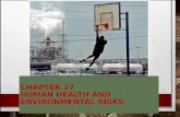 CHAPTER 17 HUMAN HEALTH AND ENVIRONMENTAL RISKS. THREE CATEGORIES OF HUMAN HEALTH RISKS PHYSICAL – EXCESSIVE EXPOSURE TO UV RADIATION OR RADON BIOLOGICAL.