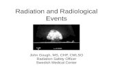 Radiation and Radiological Events John Gough, MS, CHP, CMLSO Radiation Safety Officer Swedish Medical Center.