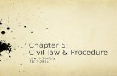 Chapter 5: Civil law & Procedure Law in Society 2013-2014.