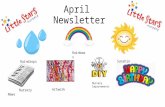 April Newsletter Nursery News Raindrops Rainbows Sunshine Artwork Nursery Improvements.