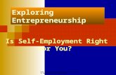 Iowa Vocational Rehabilitation Services & Department for the Blind1 Exploring Entrepreneurship Is Self-Employment Right For You?