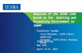 Page 1 | Proprietary and Copyrighted Information Adoption of the IESBA Code based on the Auditing and Accounting Environment in Japan Toshihiro Yasada.