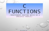 C FUNCTIONS -INDEPENDENT ROUTINE WHICH DO A SPECIFIC TASK(S)- , © 1/66.