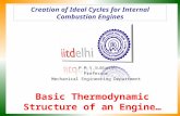 Creation of Ideal Cycles for Internal Combustion Engines P M V Subbarao Professor Mechanical Engineering Department Basic Thermodynamic Structure of an.
