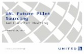 UAL Future Pilot Sourcing AABI Winter Meeting February 20, 2013.