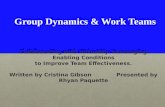 Collaborating with Virtuality: Leveraging Enabling Conditions to Improve Team Effectiveness. Written by Cristina Gibson Presented by Rhyan Paquette Group.