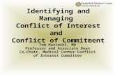 Identifying and Managing Conflict of Interest and Conflict of Commitment Tom Hazinski, MD Professor and Associate Dean Co-Chair, Medical Center Conflict.
