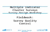 Multiple Indicator Cluster Surveys Survey Design Workshop Fieldwork: Survey Quality Control MICS Survey Design Workshop.