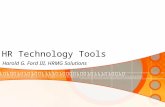 HR Technology Tools Harold G. Ford III, HRMG Solutions.