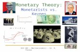 Monetary Theory: ECO 285 – Macroeconomics – Dr. D. Foster Monetarists vs. Keynes.