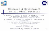 1 Research & Development on SOI Pixel Detector H. Niemiec, T. Klatka, M. Koziel, W. Kucewicz, S. Kuta, W. Machowski, M. Sapor, M. Szelezniak AGH – University.