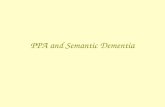 PPA and Semantic Dementia. Pick’s Disease Six patients with language impairment and temporal lobe atrophy.