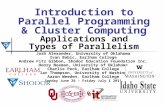 Introduction to Parallel Programming & Cluster Computing Applications and Types of Parallelism Josh Alexander, University of Oklahoma Ivan Babic, Earlham.
