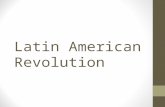 Latin American Revolution. Agenda Bell Ringer: French Revolution and Congress of Vienna Review with Mr. T. Lecture: Independence in Latin America Part.